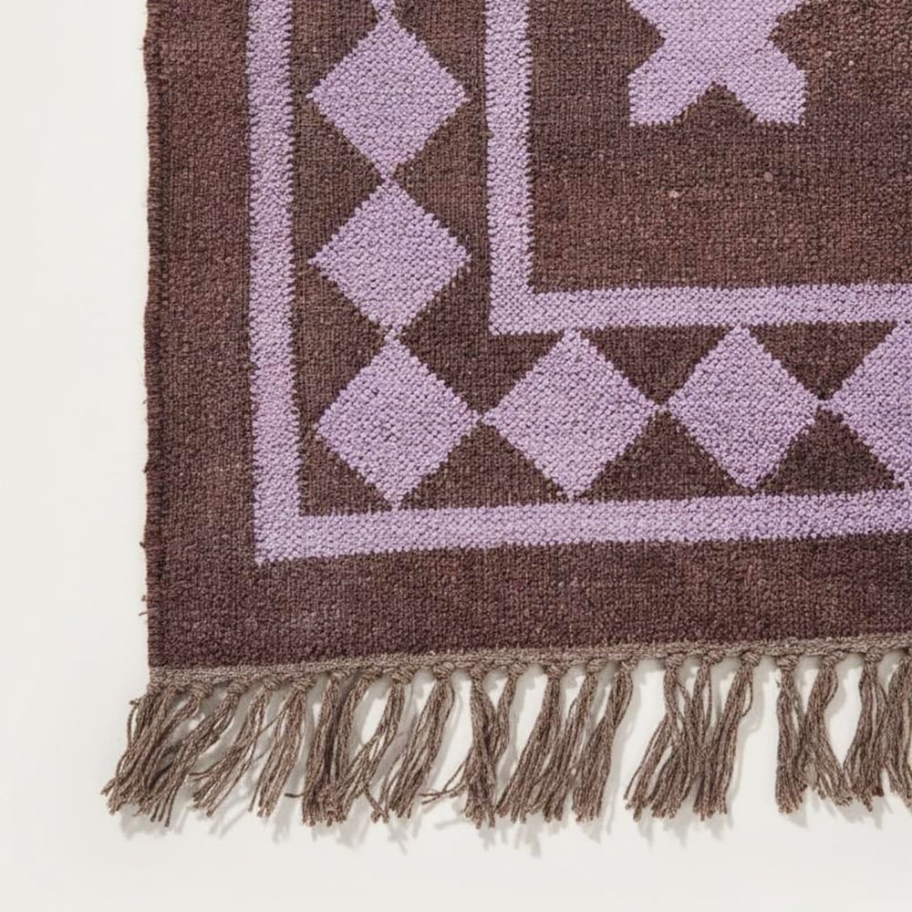 Multicolor Handmade Jute Vintage Dhurrie For Living Room